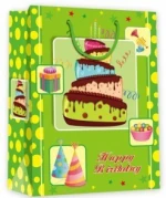 China Supplier Stocked Recycled Birthday package Shopping Gift Paper Bag