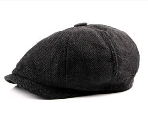 China suppliers winter wool peaky blinders hat flat cap for men cowboy newsboy hat ivy cap