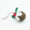 Christmas Pudding 2 Hot Selling New Design-Wool Felted Purely Hand-felted Product by Nepalese Artisan Eco-friendly NZ Wool
