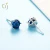 Import CIJ sapphire blue stud earring women men gift 925 sterling silver jewelry from China