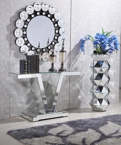 classic mirrored furniture console table with mirror