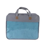 Clear Transparent PVC non-woven zipper storage bags quilt pillow blanket laminated bag