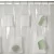 Clear Transparent Shower Curtain with Pockets for Touchscreen Devices