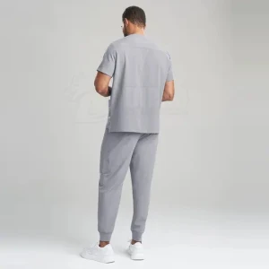 Clearance Scrub Set Uniform Solid Color Workwear Scrubs Uniforms Round Neck Women Men Working Suit Beautician Outfit Top Pant