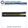 Close End Brass Metal Zipper