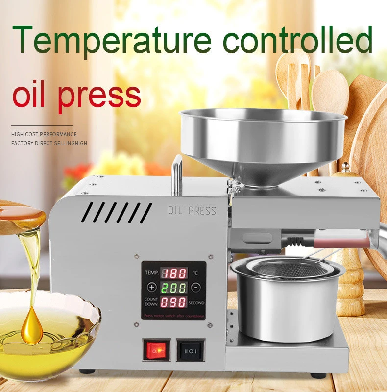 Coconut Cold Screw Oil Press Machine Sunflower Sesame Cooking Oil Pressers
