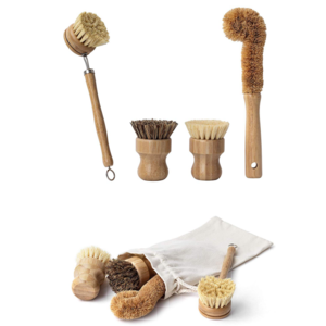 Coconut Sisal Fiber Bristal Cleaning Brush for Kitchen Household Pot Bottle Pan Washing Scrub Bamboo Wood Handle Brushes Recycle