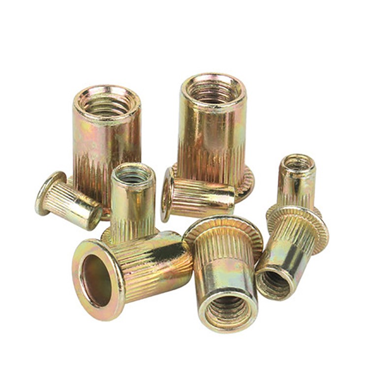 Color zinc plated Flat Head Riveted Nuts