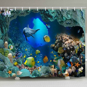 colorful hanging screen shower curtain FS0113