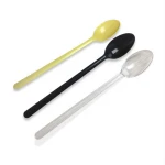 Colorful Plastic Wedding Cake Knife Bulk Cutlery Set Long Handle Dinner Fork Disposable PS Spoon