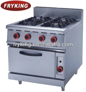 commercial use 4 burners with cooking range and oven