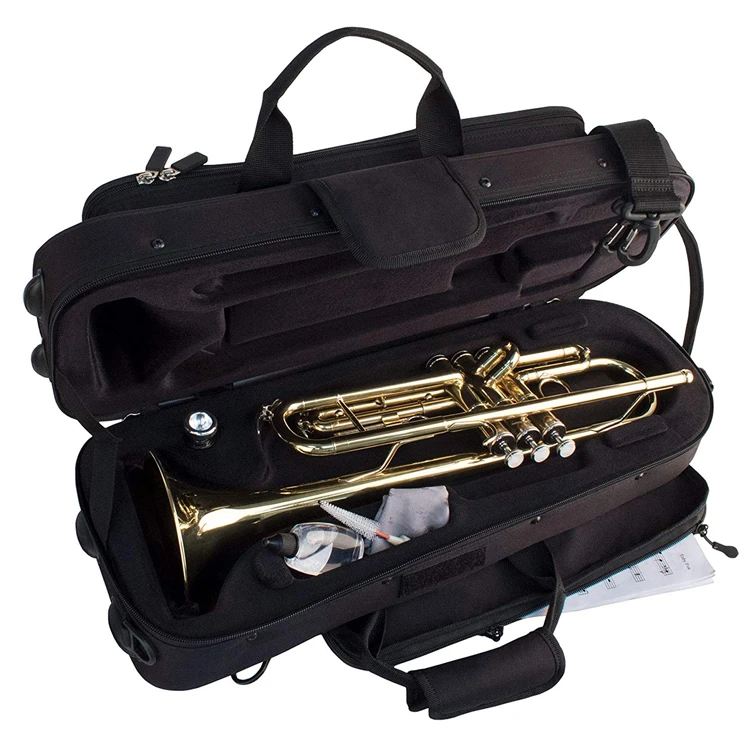 Compatible Carry Storage Case Durable Protect Gig Bag Black Trumpet Bag