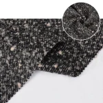 Competitive price soft poly wool tweed upholstery 100 polyester woven fabric