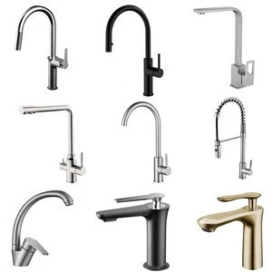 Contemporary ceramic cartridge 304 stainless steel taps water tap mixer kitchen faucet for sink