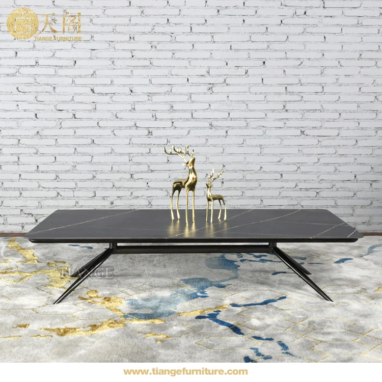 Contemporary design furniture Sintered Stone top Mondrian coffee tables set