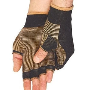 Copper Compress Comfort Gloves Fingerless Arthritis Pain Relief Therapeutic Gloves