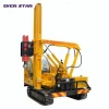 crawler solar pile driver for ground screw pile ramming