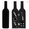 Creative wine bottle shape five piece barware set bar accessories