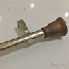 curtain rod 1&quot; rod with faux wood finial curtain rod