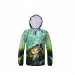 Custom 100% Polyester UV Protection Sublimation Long Sleeves Fishing Jersey Shirts