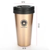 custom 500ml insulated auto mug stainless steel coffee mug travel mug