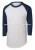 Custom Adult Colorblock Raglan baseball t shirt available fabric rayon polyester cotton bamboo modal