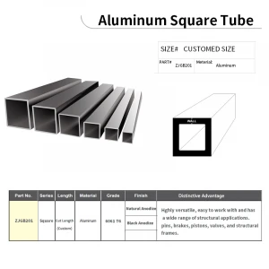 custom aluminum 6061 t6 square tube factory prices aluminum tubing square hollow tube