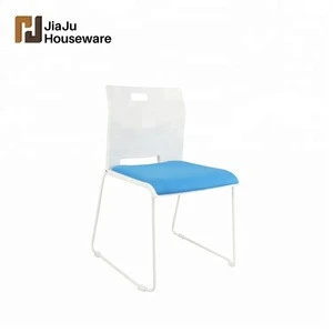 Custom color Modern Cheap indoor office furniture used folding plastic conference room handheld chair for sale with metal legs