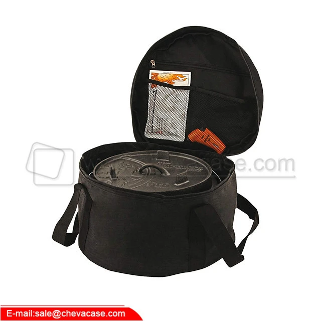 Custom Durable 600d Polyester Foam Dutch Oven Carry Tote Bag