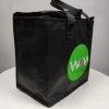 Custom fitness kids small non woven black cooler lunch bag for food delivery