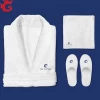 custom high quality hotel bathrobe and slipper set
