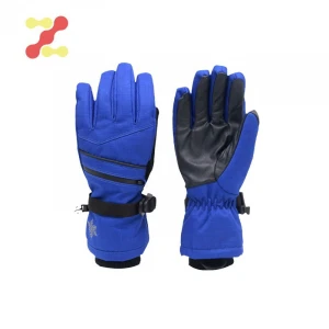 Custom logo high quality thermal outdoor sport winter gloves with zipper