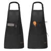 Custom Logo Professional Apron With Pocket Kitchen Apron Cooking Cafeing Gardening BBQ Grill apron