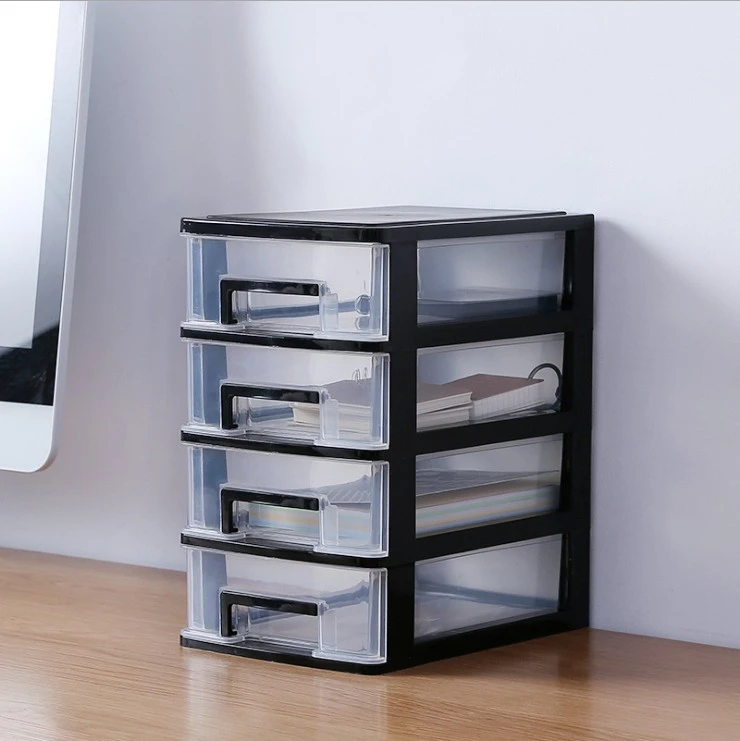 Custom OEM 4-layer Plastic Table Drawers Cabinet with Cheap Price