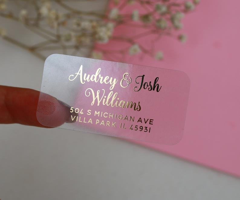 Buy Custom Printing Transparent Roll Logo Labels Clear Waterproof Gold ...