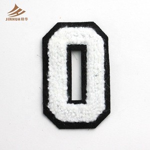 Custom towel patch letter chenille patch embroidery patches with iron on