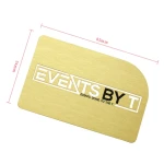 Custom Wholesale metal  Brass 0.8MM Logo Luxury Blank Stainless Steel Metal Color printing brushed gold Business Card