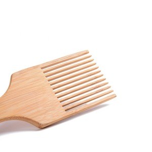Custom Wholesale Wooden Hair Pick Comb Afro Wooden Pick Comb