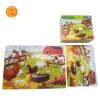 Custom Wooden Puzzle Set Educational Jigsaw Puzzles with Animals for Kids Early Educational brain game for Children 84pcs
