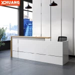 Customize White Curved Executive Lounge Beauty Salon Front Bar Reception Counter Desk