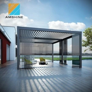 Customized colors sun shade garden metal pergola aluminium outdoor 4x3m