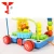 Import Cute animal circles the bead wooden activity maze toy baby pull along car from China