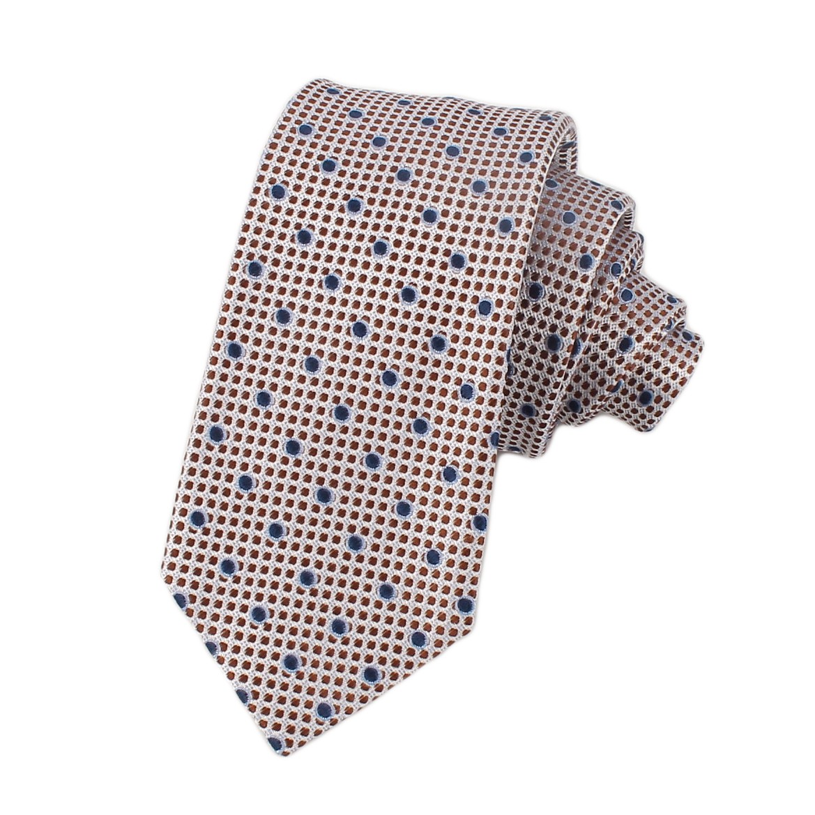 Dacheng Classic Dot Skinny Neck Tie 8CM Men&#x27;s Formal Jacquard Business Wedding Tie