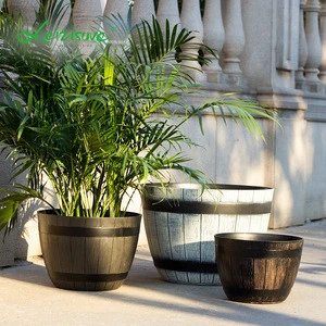 Decorative garden plastic plant bowl shaped flower pots planters