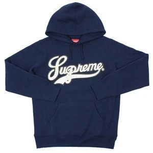 Deep Blue Color Customized Plain Cotton Fleece Hoodies/Lightweight Embroidered Sweatshirts For Young Boys