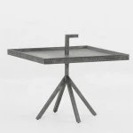 Design Dining Room Furniture Acacia Walnut Slabs Rustic Bar Restaurant Wood Square CoffeeTable