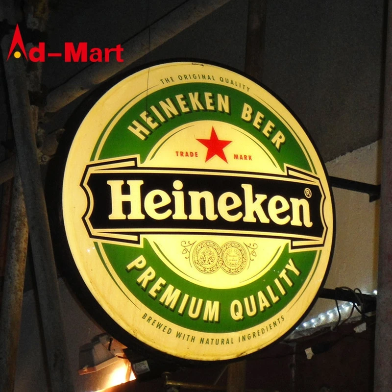 Digital Flex Advertising Sign Board Signs Lightbox Round Led Double Sided Acrylic Round Shape Circular Circle Light Box