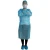 Import disposable PP+PE film coated medical consumables of doctor nurse elastic cuff surgical gown with back ties from China