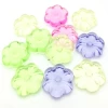 DIY Art Eco-friendly Decorative Plastic Bead  Acrylic Flower Beads Clear Mixed Flower Shaped Acrylic Beads For Jewelry Making