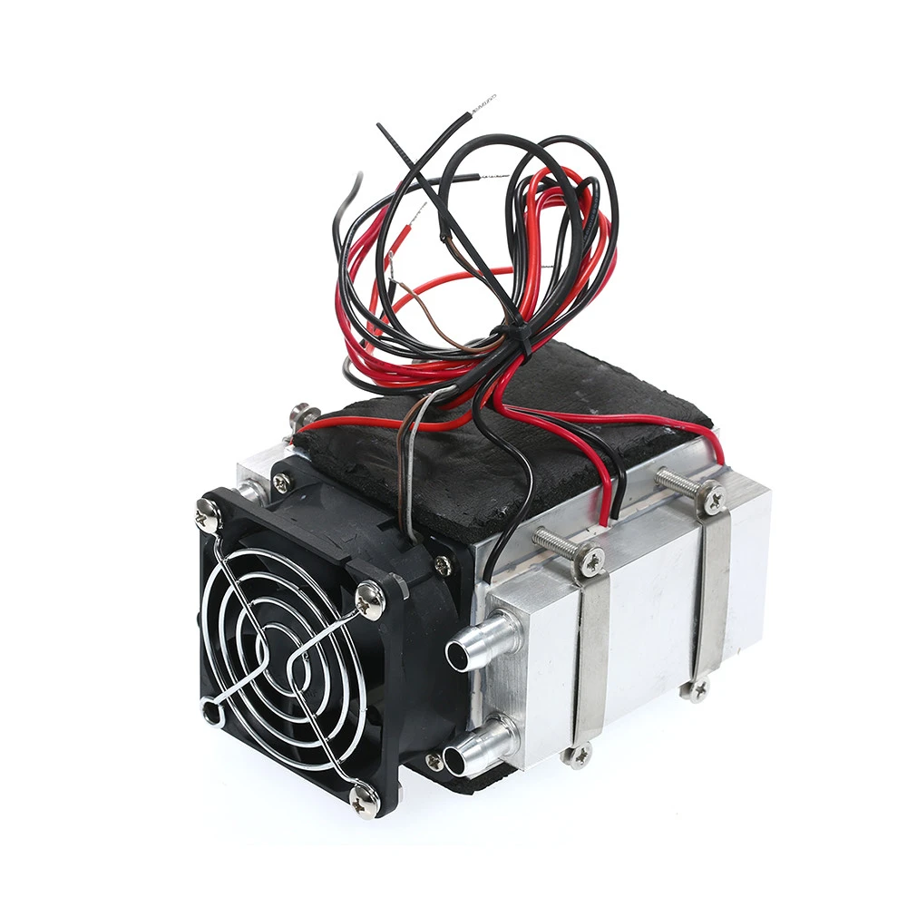 DIY Electronic Peltier Semiconductor Thermoelectric Cooler Refrigerator Water-cooling Air Condition Movement Cooling System